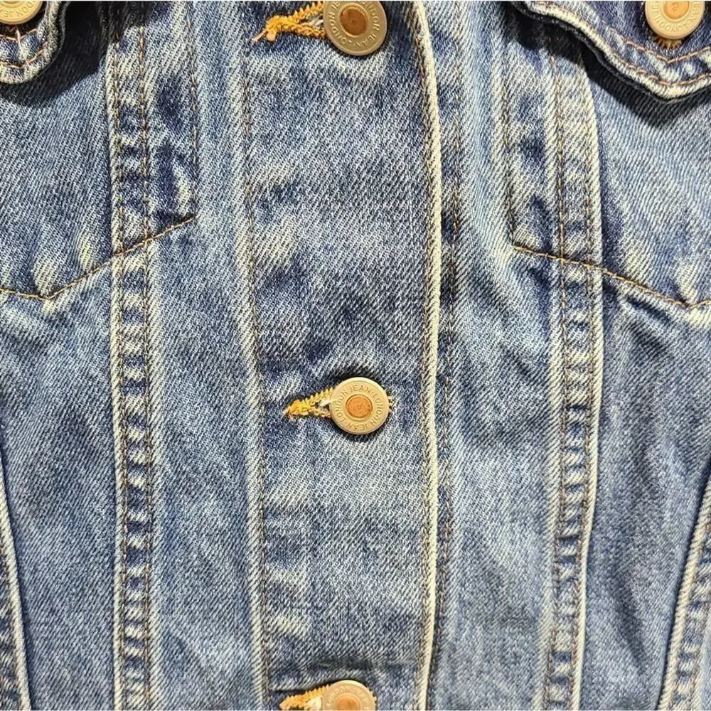 London Jean Womens Denim Jacket Size Small‎ Chest Pockets VTG Style - Picture 4 of 10